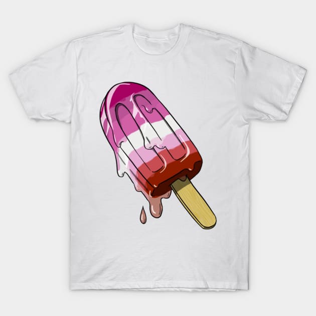 Lesbian Popsicle T-Shirt by Forsakendusk